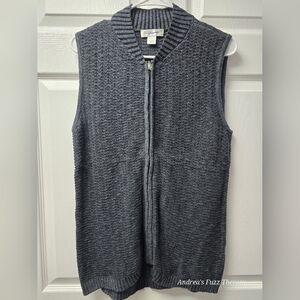 Christopher & Banks (Dark Gray) Zip Up Sweater NWOT!